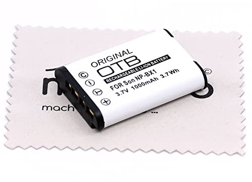 Ersatz Akku passend für Sony Cybershot DSC-HX50, HX300, HX400, RX1, RX100, WX300, AS20 (HDR-AS20), AS100V (HDR-AS100V), X1000V (FDR-X1000V) (Ersetzt NP-BX1) Kamera Akku OTB mit mungoo Displayputztuch