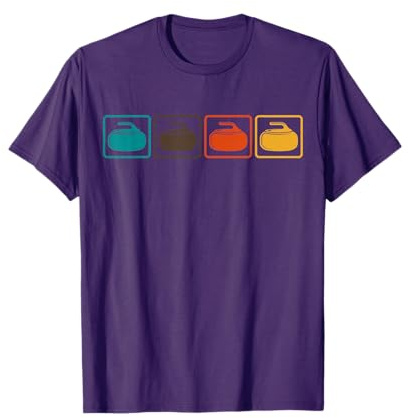 Curling Retro Vintage Ice Sports Curler Player T-Shirt