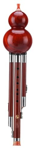 Hulusi-Flöteninstrument, Kürbisflöte, Mahagoni, Hulusi, ethnisches Musikinstrument, professionelle Leistung, Kürbisinstrumentenflöte (Size : C key)