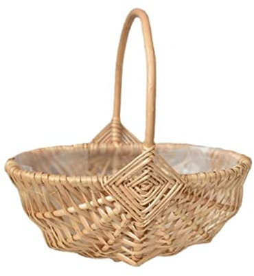 ZXDZMM Cestini da Picnic Cesto in Rattan Cesto da Picnic Fioriera in salice Cestini portauova Cestini per servire Il Pane Cesti Intrecciati per la conservazione della Frutta e del bucato