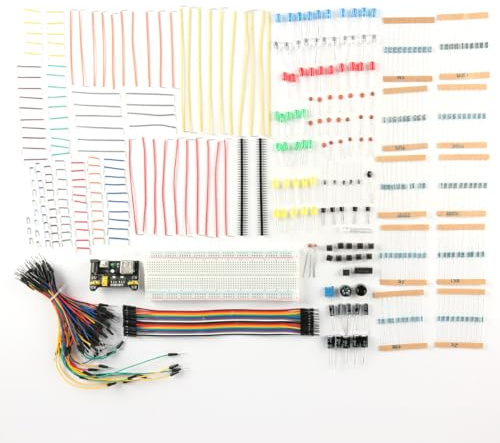 FONGKNOX Electronics Component Kit Breadboard 830 Contact Breadboard Jumper Wire Cable Kit Electronics Starter Kit PCB Electronics Introduction Kit Power Module
