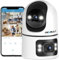 GENBOLT WiFi Security Camera Indoor, 360°Dual Lens Home Surveillance IP Camera CCTV with Humanoid Detection, Auto Cruise Nanny Pet Dog Cam, 2.4&5GHz Dual WiFi Baby Monitor with Audio Alarm