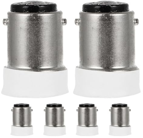 Hemobllo Convertitore Portalampada B15d a Presa Filettata E14, Base Lampadina Adattatore per Sostituzione Prese di Luce Sospese, 6 Pezzi per Uso Domestico, Ufficio e Commerciale,