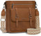 RAINSMORE Sac Bandoulière Femme Cuir Sac a Main Femmes Bandoulieres Sacs à Main Portés Épaule Femme Sacoche Femmes avec Bretelles Réglables et Amovibles Marron