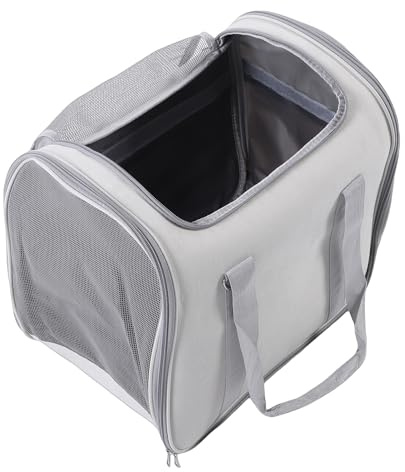 Xiuganpo Vikbar Resväska för Husdjur Kattbärare med Bekväm Förvaring, topp- och Sidoingång, Lämplig för små Husdjur, Oxfordduk, 11,42x13,78x16,54in (Vinter varm typ)