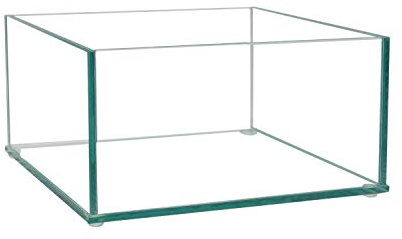 Royal Imports Flower Glass Vase Decorative Centerpiece for Home or Wedding Low Square Plate Glass, 8x8x4(H)