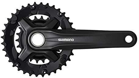SHIMANO 9-Speed Mountain Bicycle Crank Set - FC-MT210-2 (Black - 175MM, 36-22T W/O CG)