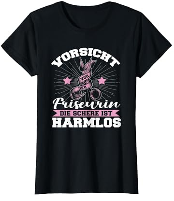 Vorsicht vor der Friseurin Spruch Lustig - Friseur Friseurin T-Shirt