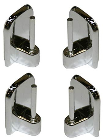 ATELIERS 28 Supports - Crochets adhésifs/Autocollant pour Tringle de vitrage - (Chrome/Argenté Lot de 8)