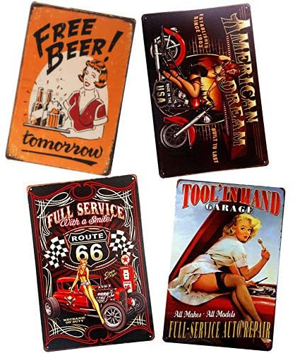yunuo, Poster Vintage in Latta per Auto e Garage, Route 66, Decorazione da Parete (G)