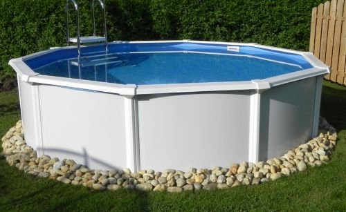 Rundpool Starzon 3,00 x 1,20m inkl. Skimmer Stahlwandpool mit 15cm breitem Handlauf und 0,8mm Poolfolie