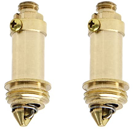 MroMax 2 tapones de latón con resorte de presión para lavabo, tapón de resorte fácil de hacer clic, repuesto para la mayoría de tapones de drenaje de fregadero, bañera, barth