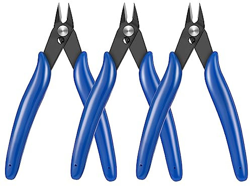 FANTESI 3 Stücke Klein Seitenschneider, Elektronik Drahtschneider Abgewinkelter Präzisionszange Mini Seitenschneider für Modellbau, Feine Drähte, Electronics, Schmuck