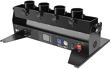 4 Kopf Konfettimaschinen, Konfetti Gebläse Maschine, DMX Steuerung Konfetti Kanone, Maschine für Party Event Hochzeit