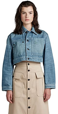 G-STAR RAW Damjacka, Cropped denim, jacka, jackor, Blå (Antique Faded Moonlit Ocean D318-d869), S