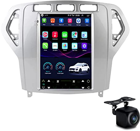 Android 12 Estéreo para automóvil Radio de automóvil con Pantalla táctil Vertical 9,7 Pulgadas para Ford Mondeo 2007-2010 Navegación GPS Plug and Play con cámara HD Soporte SWC Bluetooth WiFi USB FM
