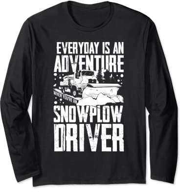 Snow Plow Tractor Machine Truck Shovel Driver Snowplough Long Sleeve T-Shirt
