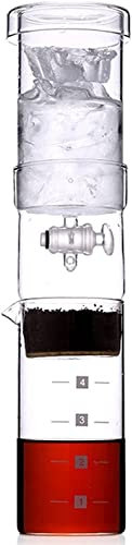 REJOON Percolateur Cafetière Cold Brew Cafetière 400ml Portable Réutilisable Ice Drip Coffee Filter Verre Percolateur Espresso Bar Tool Drip Pot Cafetière