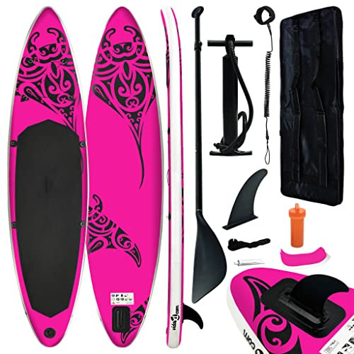Aufblasbares Stand Up Paddleboard Set, 366 x 76 x 15 cm, Rosa, Artikelfarbe: Pink
