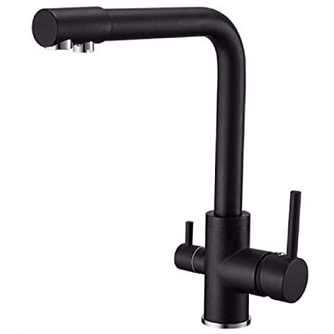 Küchenmischbatterie, Kupferfarbe, schwarzes Wasser, Küchenarmatur, drei in einer heißen und kalten Küche, Wasserhahn für sauberes Wasser. Interessantes Leben