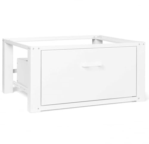 IDMarket - Soporte para lavadora de 63 x 54 cm, soporte elevador de metal con cajón