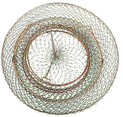 Anneome Gabbia Per Granchi Da Esterno in Ferro 33x54 Cm Porte a Molla Automatiche, Custodia Pieghevole Leggera, Accessorio Robusto Per Pesca e Cattura Pesce