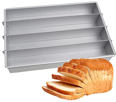 Tarteras de aluminio – Tarteras rectangulares, molde cuadrado, molde con separadores, moldes para tartas de postre antiadherentes, bandeja cuadrada de aluminio anodizado para