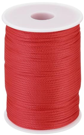QUARKZMAN Polypropylen-Seil 2mm Polypropylenseil 10Om PP Flechtleine Textilseil Leine Nylonschnur Schnur Reißfeste Rope Kunststoffseil für Wäscheleine Camping Wandern Outdoor, Rot