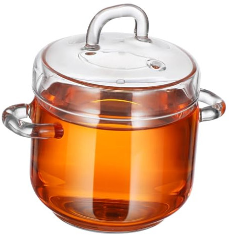 Mikinona Glas Schüssel Mit Deckel Hitzebeständiger Suppentopf Zum Kochen Dampfschale Für Küche Und Haushalt Transparent Für Und Suppenzubereitung