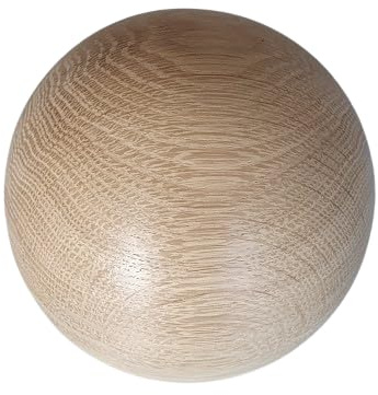 Holzkugel 100 mm ohne Loch | Kleine Holzkugeln zum Basteln und Bemalen | Holz Kugel Natürliche | Bastelkugel aus Eichenholz für DIY-Projekte – Kunst- und Bastelbedarf (1 Stück)