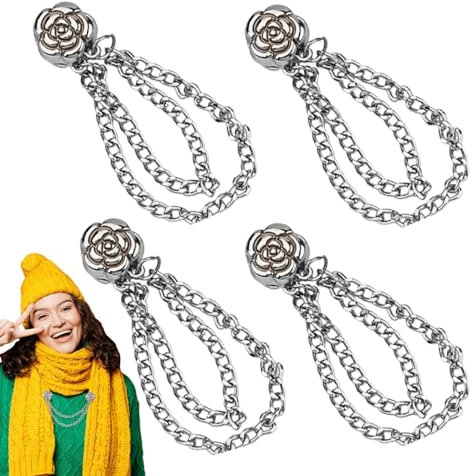 Magnetische Hemd-Clips für Damenbekleidung, multifunktionale magnetische Kleidungsclips - Magnetketten-Schalclips, vielseitig einsetzbar für Damen | Multifunktionale magnetische Kleiderklammern für de