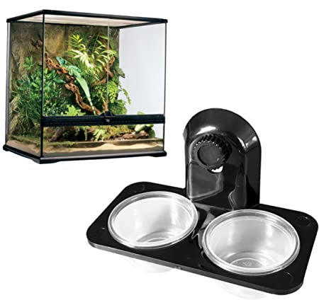 1 x Reptiliennapf für Tiere, Reptilien, Kaninchen, Futternapf, Cricket-Futterstation, magnetischer Gecko-Ledge, Gecko, Fütterungsleiste, Eidechse, Futter-Leiste für Reptilien, Haustierfutter,