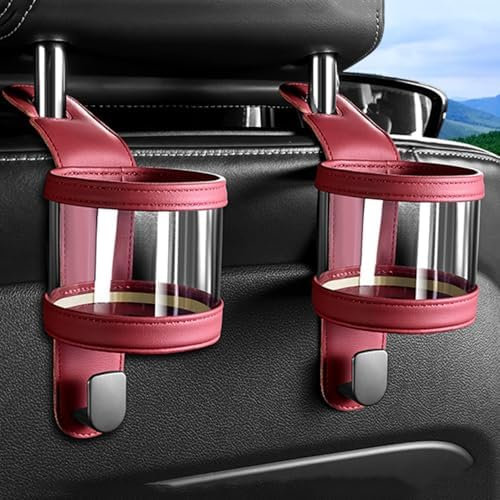 BIRNN 2 Piezas Portavasos de Coche para VW Golf Variant VIII Vi V IV III Wagon Estate, Soporte para Bebidas de Coche Gancho del Reposacabezas del Asiento del Coche Portavasos para Asiento de Carro