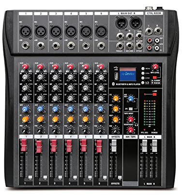 Controlador de DJ Grabación de escenario de computadora de mezclador de audio profesional USB Tarjeta de sonido Bluetooth DJ Modelo CT-60 CT-80 CT-120 CT-160 6 8 12 16 Canal Para luces de DJ, luces pa