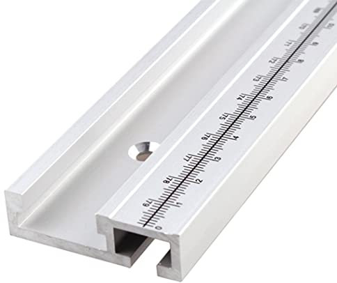 Rail à onglet en T en aluminium de 45 mm pour le travail du bois – Rail en T à l'échelle laser de 80 cm pour scie à table et défonceuse – Guide de coupe de précision pour projets de bricolage en bois