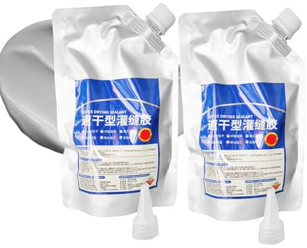 Sellador De Lechada De Poliurea Liquido,2× 200g Sellador Impermeable Reparación Hormigón,SelladorDe Grietas De Hormigón,Pegamento De Calafateo De Secado Rápido, Adhesivo Sellado Grietas Cemento