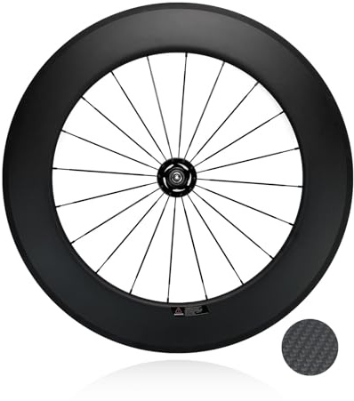 SXSHEYS Laufradsatz für Fixie-Bikes, 700C, Carbonfaser, 88 mm Laufräder, Singlespeed, 100/120 mm Kugellagernaben, Vorder- und Hinterräder