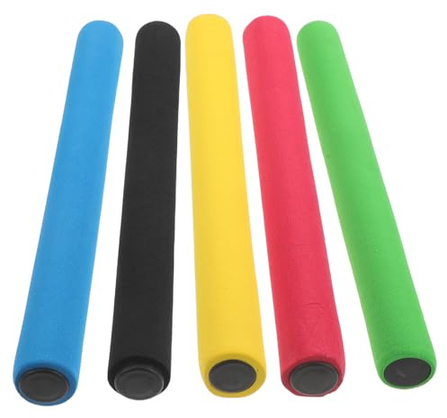 SMASOLO Set da 5 Bastoncini Staffetta in Spugna Antiscivolo Leggeri, Accessori da Corsa per Gare Scolastiche di Sport Leggeri, Bastoni da Staffetta Morbidi e Sicuri per attività