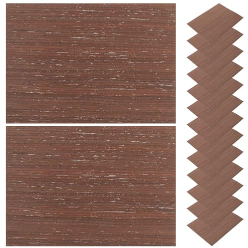 Lurrose 15 Fogli di Pavimentazione in Assi di Legno Sottili per Modellismo, Materiali da Costruzione per Diorami Texture Legno Realistica, Accessori per Case delle Bambole e Progetti Fai