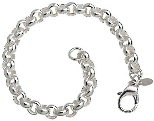 Silberketten Store Rundes Erbskette Armband - 7,2mm Breite - Länge wählbar 17-25cm - echt 925 Silber