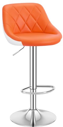 WOLTU Barhocker 1er Set, Barstuhl Höhenverstellbar, PU-Bezug, Orange | WOLTU Barhocker 2er Set, Barstuhl Höhenverstellbar, PU-Bezug, Orange
