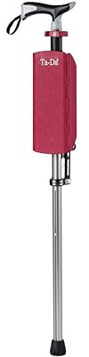 The Ta Da Seat Stick/Chair - Rose Red 880mm - the walking cane/stick that converts to a tripod chair, great for watching & enjoying outdoor sports, school sports matches, walking & having a break