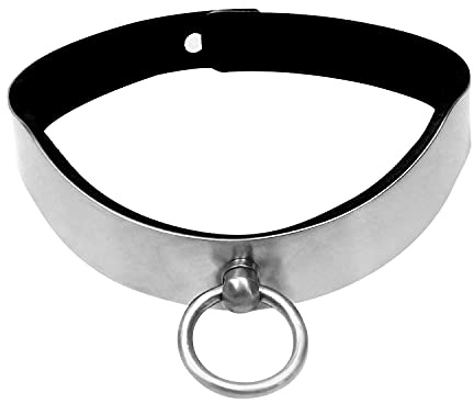 Mens-Shop24 Ergonomisches Halsband Halsreif Halsfessel Edelstahl gebürstet mit O-Ring (BS-1912) (Innen(Ø):110-115mm)