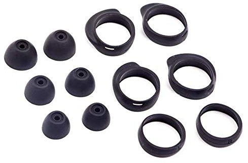 Juego de 12 almohadillas antideslizantes de silicona para Samsung Galaxy Buds Plus SM-R175, almohadillas de silicona para Samsung Galaxy Buds 2019 SM-R170, color negro