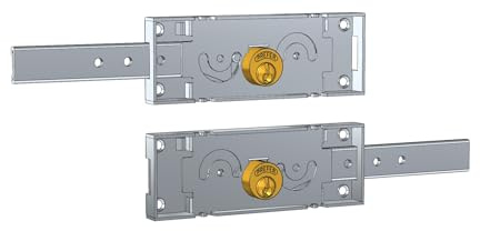 Prefer A711.5010.020S coppia di serrature laterali per Serrande Avvolgibili catenacci piegati e prolungati + 45 mm