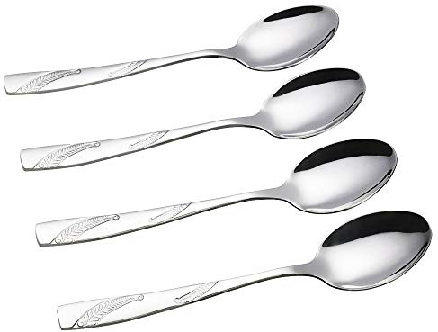 Bringer 12 Piece Stainless Steel Dessert Spoon, Small Spoons