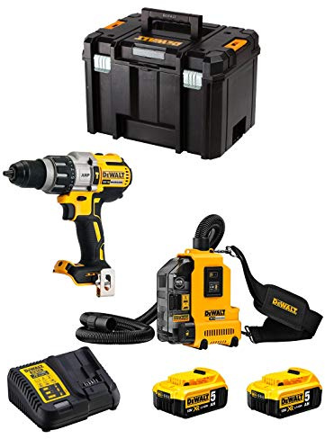 Kit DWK225 (Schlagbohrschrauber DCD996 + Staubsauger DWH161 + 2 Batterien 5,0 Ah + Ladegerät + TSTAK VI)
