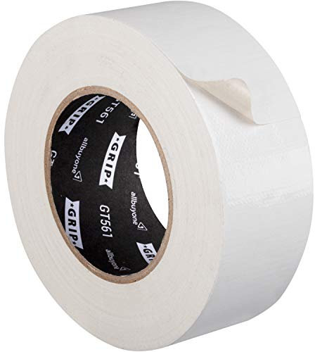 GRIP Eventbasics Gaffa Tape weiß 50 mm x 50 m, GT 561 Klebeband, gewebeverstärktes Allround Panzerband mit starker Klebkraft
