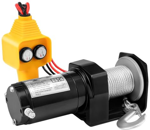 Trintion Elektrische Seilwinde 907kg 15 m Seil Winde 12V Elektrowinde Werkstatt Garage Boot Anhänger Quad ATV