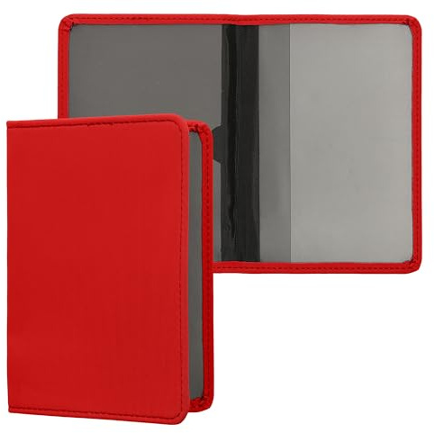 kwmobile Porte permis de Conduire Carte Grise avec Compartiments Cartes Passeport - Étui Portefeuille de Protection en néoprène Rouge